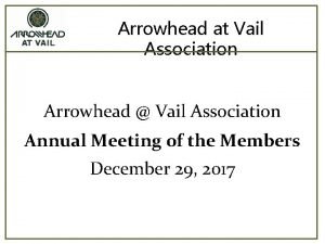 Arrowhead at vail association