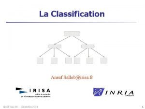 La Classification Ansaf Sallebirisa fr Ansaf SALLEB Dcembre