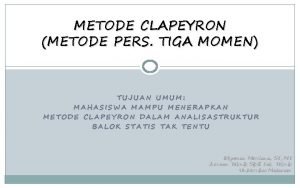 Metode persamaan tiga momen (clapeyron)