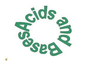 Identifying Acids and Bases Acid anhydrides Bases Base