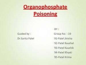 Features of op poisoning