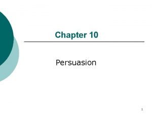 Communication-persuasion matrix