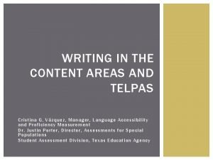 Telpas writing types