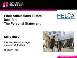 Social work personal statement