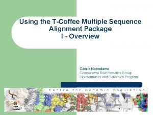 Tcoffee multiple sequence alignment
