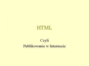 Pajączek html