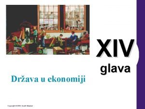 XIV Drava u ekonomiji Copyright 2004 SouthWestern glava