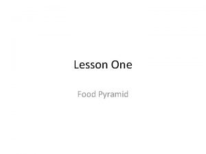 Food pyramid questions