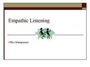 Empathic listening formula