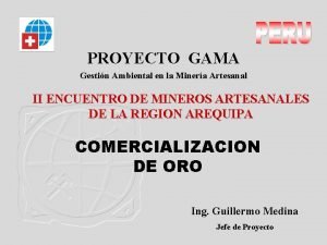 PROYECTO GAMA Gestin Ambiental en la Minera Artesanal