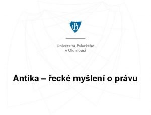 Antika eck mylen o prvu Prvn filozofie v