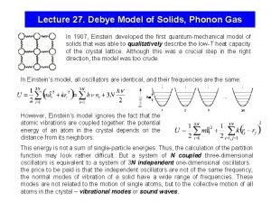 Debye model of solids