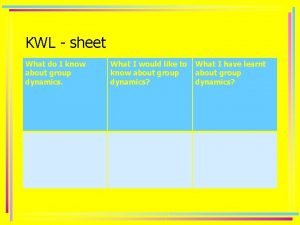 Kwl sheet Kwl sheet