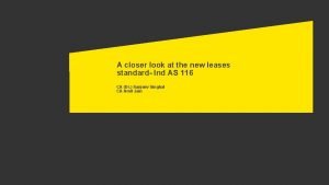 A closer look at the new leases standard