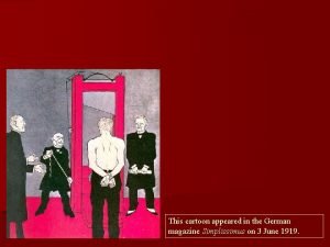 Treaty of versailles guillotine cartoon