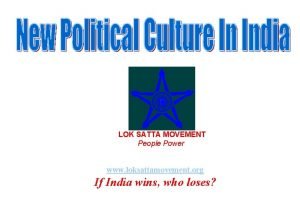 LOK SATTA MOVEMENT People Power www loksattamovement org