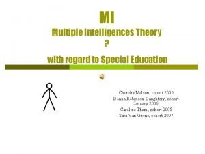 Multiple intelligences