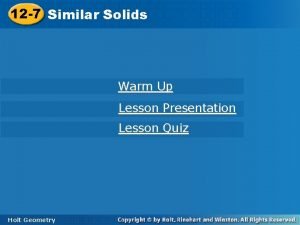 Similar solids example