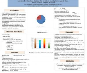 Anomalies du mtabolisme glucidique chez les patients acromgales