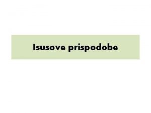 Isusove prispodobe