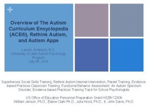 Rethink autism curriculum