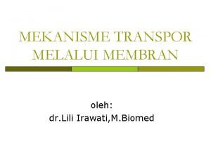 Mekanisme transpor membran