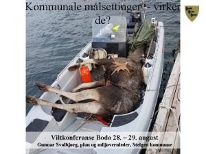 Kommunale mlsettinger virker de Viltkonferanse Bod 28 29