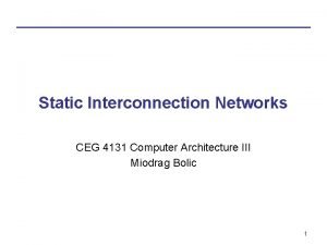 Static interconnection network in computer architecture