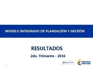 MODELO INTEGRADO DE PLANEACIN Y GESTIN RESULTADOS 2