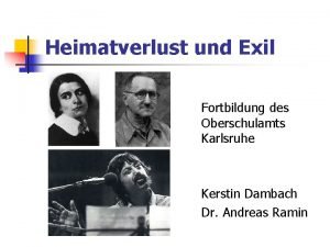 Heimatverlust und exil