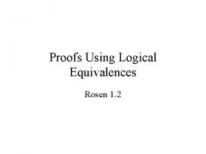 Logical equivalence examples