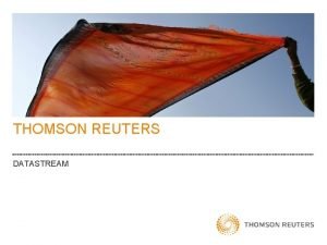 Thomson reuters datastream