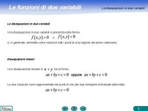 Disequazioni lineari in due variabili