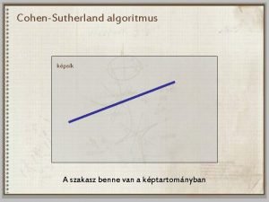 CohenSutherland algoritmus kpsk A szakasz benne van a