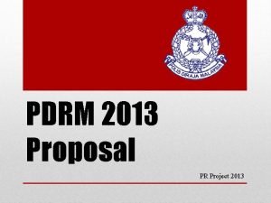 Pdrm background