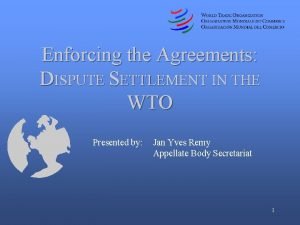 Wto dispute settlement mechanism