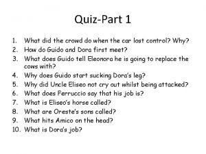 Knowledge questions