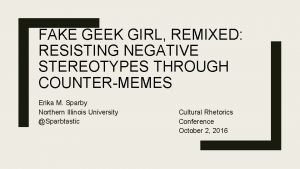 Tony harris fake geek girls
