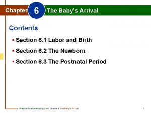 6 Chapter 6 The Babys Chapter The Arrival