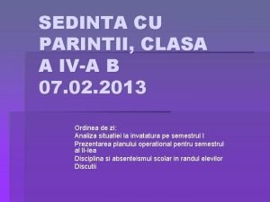 SEDINTA CU PARINTII CLASA A IVA B 07