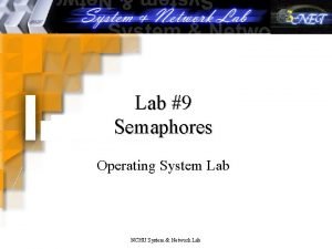 Lab 9 Semaphores Operating System Lab NCHU System