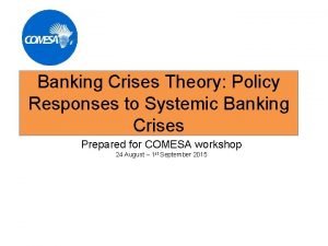 Banking Crises Theory Policy Responses to Systemic Banking