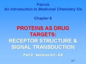 Patrick An Introduction to Medicinal Chemistry 3e Chapter