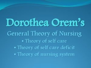 Dorothea dix nursing theory