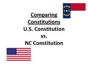 Nc constitution vs us constitution