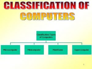 Characteristics of mainframe computers
