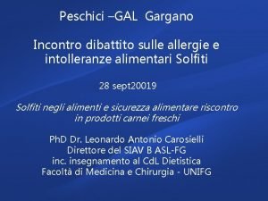 Peschici GAL Gargano Incontro dibattito sulle allergie e