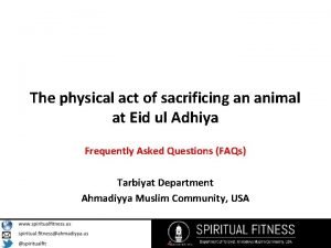 The physical act of sacrificing an animal at