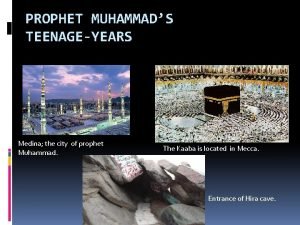 PROPHET MUHAMMADS TEENAGEYEARS Medina the city of prophet