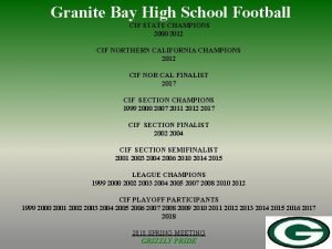 Granite bay high school football